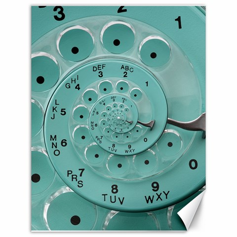 Retro Vintage Turquoise Rotary Dial Spiral Droste Canvas 12  x 16  from ArtsNow.com 11.86 x15.41  Canvas - 1