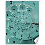 Retro Vintage Turquoise Rotary Dial Spiral Droste Canvas 12  x 16 