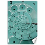 Retro Vintage Turquoise Rotary Dial Spiral Droste Canvas 12  x 18 