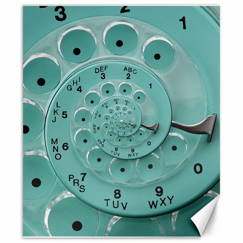 Retro Vintage Turquoise Rotary Dial Spiral Droste Canvas 20  x 24  from ArtsNow.com 19.57 x23.15  Canvas - 1