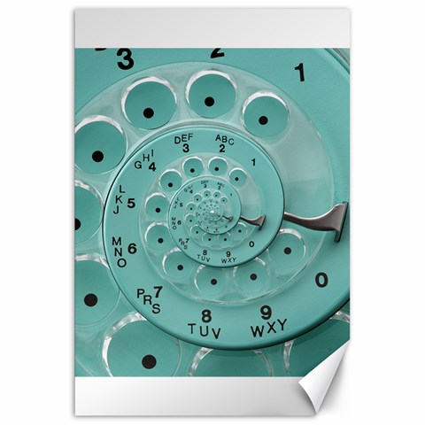 Retro Vintage Turquoise Rotary Dial Spiral Droste Canvas 20  x 30  from ArtsNow.com 19.62 x28.9  Canvas - 1