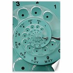 Retro Vintage Turquoise Rotary Dial Spiral Droste Canvas 24  x 36 