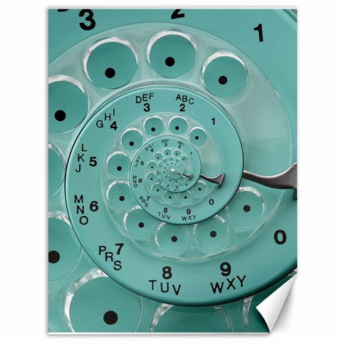 Retro Vintage Turquoise Rotary Dial Spiral Droste Canvas 36  x 48  from ArtsNow.com 35.26 x46.15  Canvas - 1