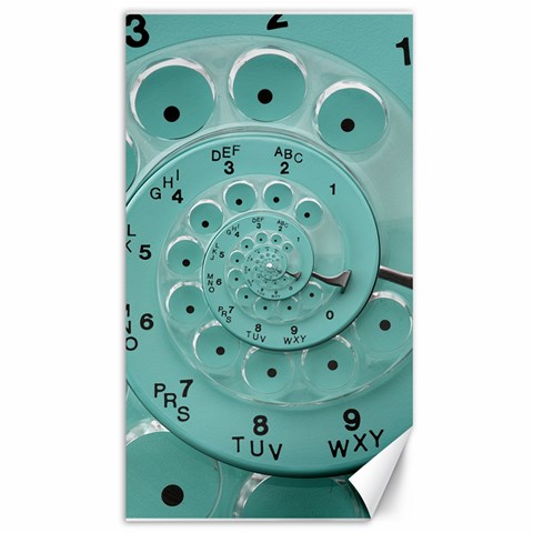 Retro Vintage Turquoise Rotary Dial Spiral Droste Canvas 40  x 72  from ArtsNow.com 39.28 x69.23  Canvas - 1