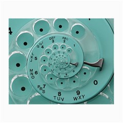 Retro Vintage Turquoise Rotary Dial Spiral Droste Small Glasses Cloth (2 Sides) from ArtsNow.com Back