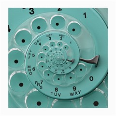 Retro Vintage Turquoise Rotary Dial Spiral Droste Medium Glasses Cloth (2 Sides) from ArtsNow.com Front