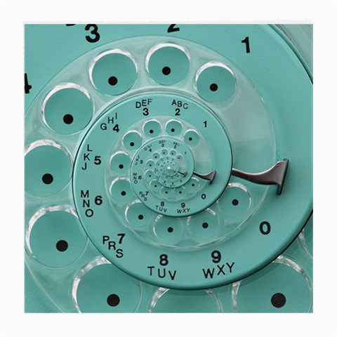 Retro Vintage Turquoise Rotary Dial Spiral Droste Medium Glasses Cloth (2 Sides) from ArtsNow.com Back