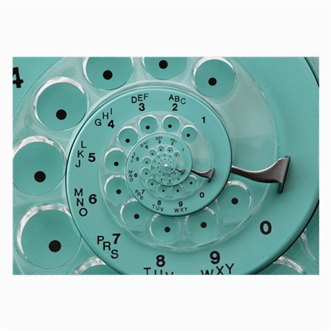 Retro Vintage Turquoise Rotary Dial Spiral Droste Large Glasses Cloth from ArtsNow.com Front