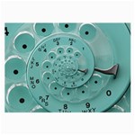 Retro Vintage Turquoise Rotary Dial Spiral Droste Large Glasses Cloth