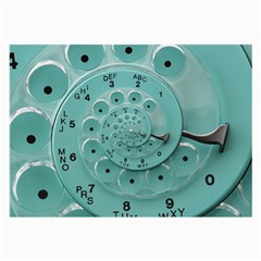 Retro Vintage Turquoise Rotary Dial Spiral Droste Large Glasses Cloth (2 Sides) from ArtsNow.com Back