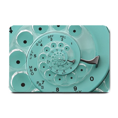 Retro Vintage Turquoise Rotary Dial Spiral Droste Small Doormat from ArtsNow.com 24 x16  Door Mat