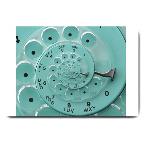 Retro Vintage Turquoise Rotary Dial Spiral Droste Large Doormat from ArtsNow.com 30 x20  Door Mat