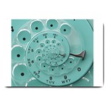 Retro Vintage Turquoise Rotary Dial Spiral Droste Large Doormat