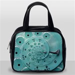 Retro Vintage Turquoise Rotary Dial Spiral Droste Classic Handbag (One Side)