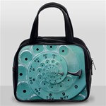 Retro Vintage Turquoise Rotary Dial Spiral Droste Classic Handbag (Two Sides)