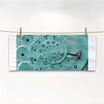 Retro Vintage Turquoise Rotary Dial Spiral Droste Hand Towel