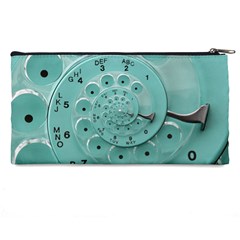 Retro Vintage Turquoise Rotary Dial Spiral Droste Pencil Case from ArtsNow.com Back