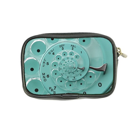 Retro Vintage Turquoise Rotary Dial Spiral Droste Coin Purse from ArtsNow.com Back