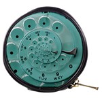 Retro Vintage Turquoise Rotary Dial Spiral Droste Mini Makeup Bag