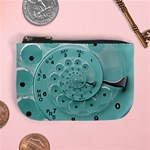 Retro Vintage Turquoise Rotary Dial Spiral Droste Mini Coin Purse