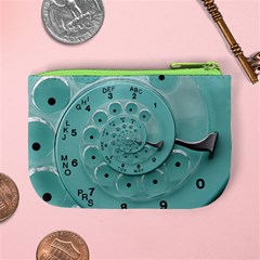 Retro Vintage Turquoise Rotary Dial Spiral Droste Mini Coin Purse from ArtsNow.com Back