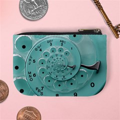 Retro Vintage Turquoise Rotary Dial Spiral Droste Mini Coin Purse from ArtsNow.com Back