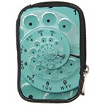 Retro Vintage Turquoise Rotary Dial Spiral Droste Compact Camera Leather Case