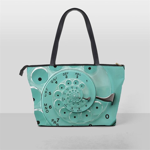 Retro Vintage Turquoise Rotary Dial Spiral Droste Classic Shoulder Handbag from ArtsNow.com Back