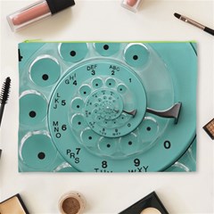 Retro Vintage Turquoise Rotary Dial Spiral Droste Cosmetic Bag (XL) from ArtsNow.com Front