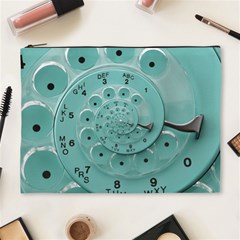 Retro Vintage Turquoise Rotary Dial Spiral Droste Cosmetic Bag (XL) from ArtsNow.com Front