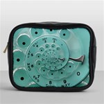 Retro Vintage Turquoise Rotary Dial Spiral Droste Mini Toiletries Bag (One Side)