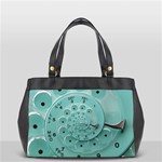 Retro Vintage Turquoise Rotary Dial Spiral Droste Oversize Office Handbag (2 Sides)