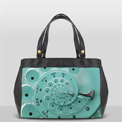 Retro Vintage Turquoise Rotary Dial Spiral Droste Oversize Office Handbag (2 Sides) from ArtsNow.com Back