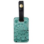 Retro Vintage Turquoise Rotary Dial Spiral Droste Luggage Tag (one side)