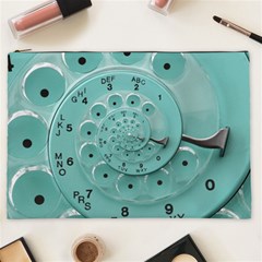 Retro Vintage Turquoise Rotary Dial Spiral Droste Cosmetic Bag (XXL) from ArtsNow.com Front