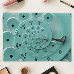 Retro Vintage Turquoise Rotary Dial Spiral Droste Cosmetic Bag (XXXL) from ArtsNow.com Front