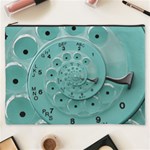 Retro Vintage Turquoise Rotary Dial Spiral Droste Cosmetic Bag (XXXL)