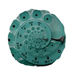 Retro Vintage Turquoise Rotary Dial Spiral Droste Standard 15  Premium Round Cushion 