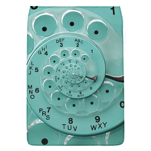 Retro Vintage Turquoise Rotary Dial Spiral Droste Removable Flap Cover (S) from ArtsNow.com Front