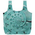 Retro Vintage Turquoise Rotary Dial Spiral Droste Full Print Recycle Bag (XL)