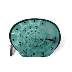 Retro Vintage Turquoise Rotary Dial Spiral Droste Accessory Pouch (Small) from ArtsNow.com Back