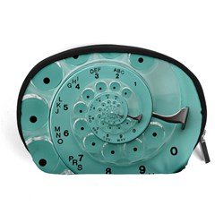 Retro Vintage Turquoise Rotary Dial Spiral Droste Accessory Pouch (Large) from ArtsNow.com Front