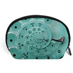 Retro Vintage Turquoise Rotary Dial Spiral Droste Accessory Pouch (Large)