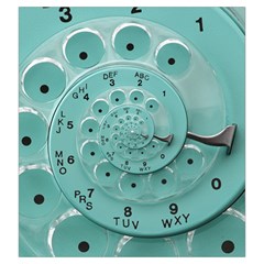 Retro Vintage Turquoise Rotary Dial Spiral Droste Drawstring Pouch (Large) from ArtsNow.com Front