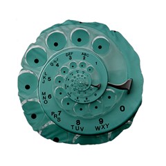 Retro Vintage Turquoise Rotary Dial Spiral Droste Standard 15  Premium Flano Round Cushion  from ArtsNow.com Front