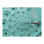 Retro Vintage Turquoise Rotary Dial Spiral Droste Double Sided Flano Blanket (Mini)