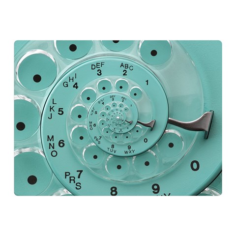 Retro Vintage Turquoise Rotary Dial Spiral Droste Double Sided Flano Blanket (Mini) from ArtsNow.com 35 x27  Blanket Back