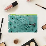 Retro Vintage Turquoise Rotary Dial Spiral Droste Cosmetic Bag (XS)