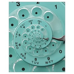 Retro Vintage Turquoise Rotary Dial Spiral Droste Drawstring Pouch (XL) from ArtsNow.com Front