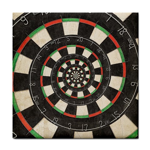 Spiral Dart Board Droste Effect  Tile Coaster from ArtsNow.com Front